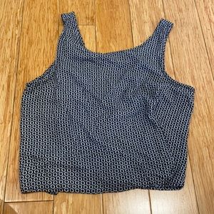 Brandy open back flowery top